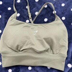 Olive Green Sports Bra
